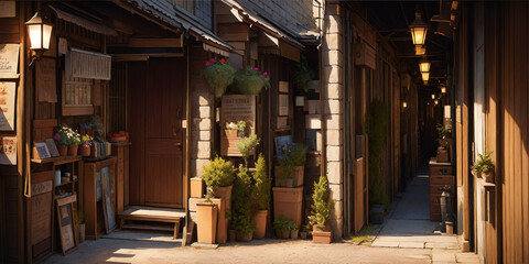narrow street in the old town