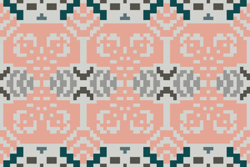 Motif Arabic Pattern Designfolk Embroidery, Aztec Geometric Ornament Print. Design for Carpet, Wallpaper, Clothing, Wrapping, Fabric