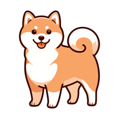 Shiba vector and illustration.