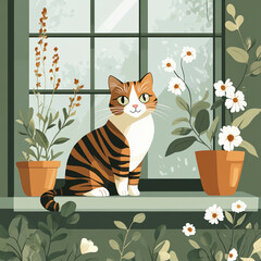 a peaceful cat