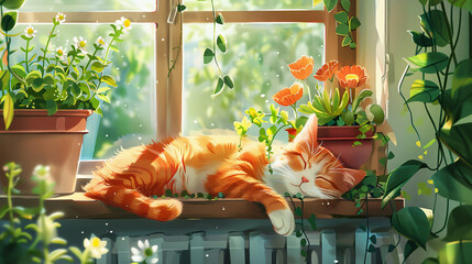 Sleeping cat