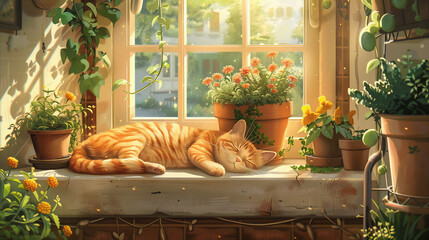 Sleeping cat