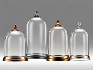 Collection of Elegant Glass Cloches (Duplicate)