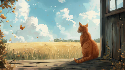 a peaceful cat