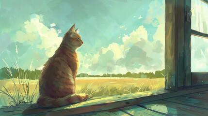 a peaceful cat