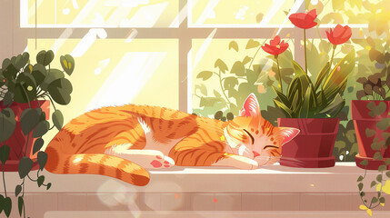 Sleeping cat