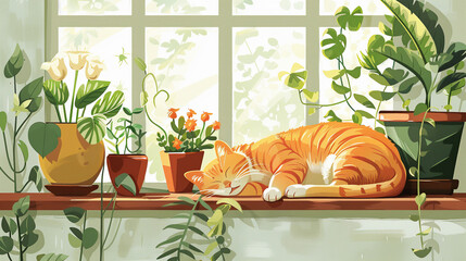 Sleeping cat
