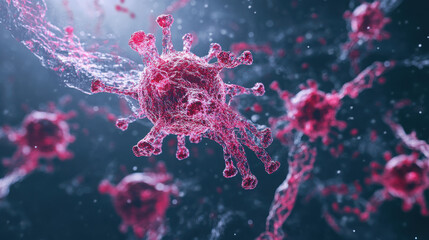 microscopic view of Zaire Ebolavirus (Ebola Virus) - Filoviridae virus, medical media image
