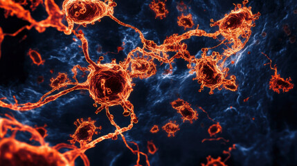 microscopic view of Zaire Ebolavirus (Ebola Virus) - Filoviridae virus, medical media image