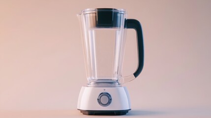  modern blender with a clear glass container and simple, sleek controls