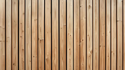 A close-up shot of a wall clad in light brown wooden planks. The planks are arranged vertically and have a natural, untreated finish.