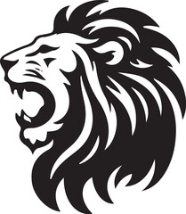 Lion head icon silhouette vector illustration 