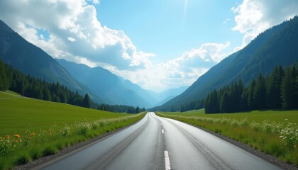 Naklejka premium Escape to the serene mountainside