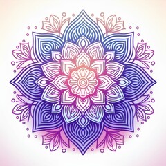 Mandala art design also called rangoli, decorative elements on white background