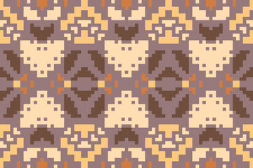 Retro Abstract Geometric Patternfolk Embroidery, Aztec Geometric Ornament Print. Design for Carpet, Wallpaper, Clothing, Wrapping, Fabric