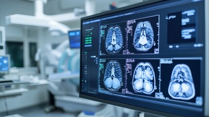 Monitor screen in radiology.