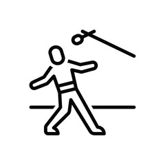 Black line icon for acting