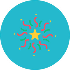 Fireworks icon vector image. Can be used for Carnival.