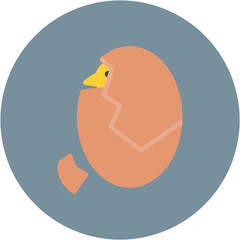 Hatching Chick icon vector image. Can be used for Carnival.