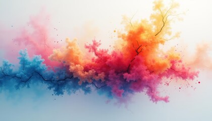 Obraz premium Vibrant abstract art a splash of color and life