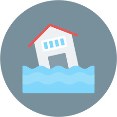 Flood icon vector image. Can be used for Homeless.