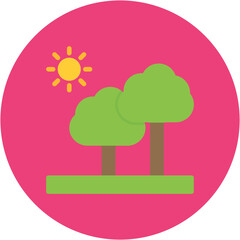 Parkland icon vector image. Can be used for Golf.