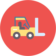 Forklift icon vector image. Can be used for Supply Chain.