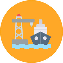 Port icon vector image. Can be used for Supply Chain.
