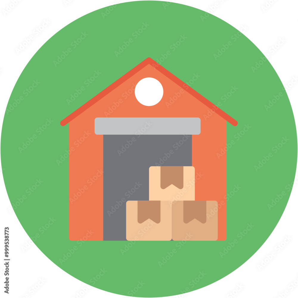 Poster Warehouse icon vector image. Can be used for Supply Chain.