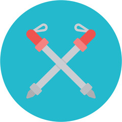Ski Poles icon vector image. Can be used for Ski Resort.