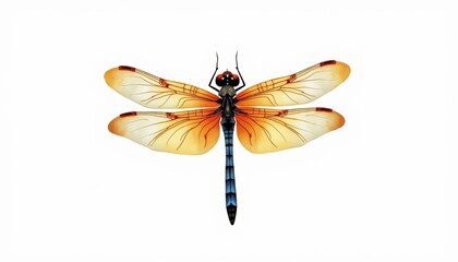  Vivid dragonfly poised in flight