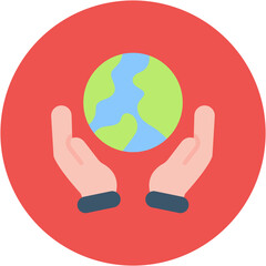 Save the Planet icon vector image. Can be used for Global Warming.