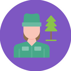 Park Ranger Female icon vector image. Can be used for Public Services.