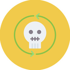 Death Cycle icon vector image. Can be used for Addiction.