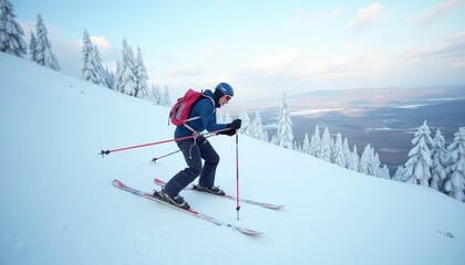  Skiing through a winter wonderland