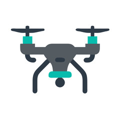 Drone icon, colorful design, aerial technology symbol, modern style, copy space
