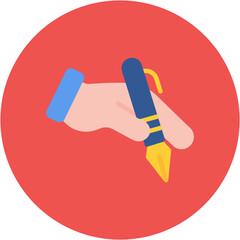 Hand With-pen icon vector image. Can be used for Documents And Files.
