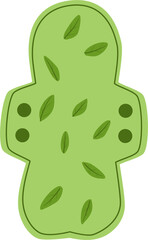 Menstrual illustration. Cloth menstrual pad. Menstrual cup. Menstrual cycle. 