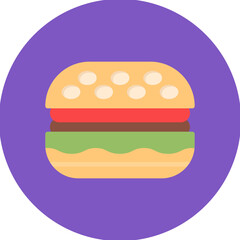 Burger icon vector image. Can be used for Bar.
