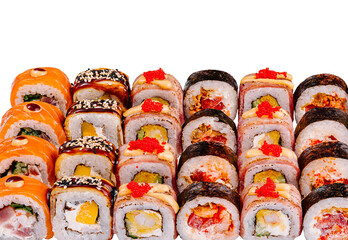 Sushi set showing variety of japanese food