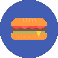 Sandwich icon vector image. Can be used for Bar.