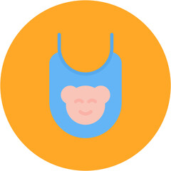 Baby Bib icon vector image. Can be used for Maternity.
