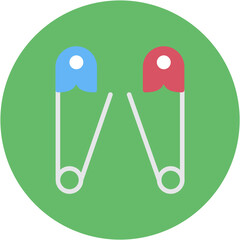 Diaper pin Line Icon