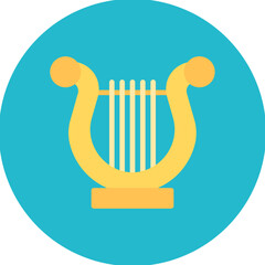 Harp Line Icon