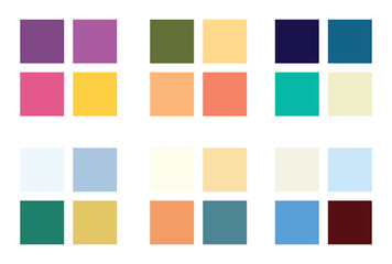 Abstract color palette Color swatches