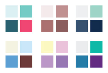 Abstract color palette Color swatches