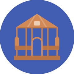 Obraz premium Gazebo icon vector image. Can be used for Water Park.