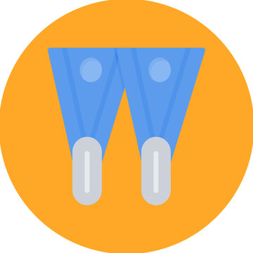 recommend clip art: Fins icon vector image. Can be used for Water Park.
