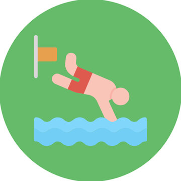 recommend clip art: Swimmer icon vector image. Can be used for Water Park.