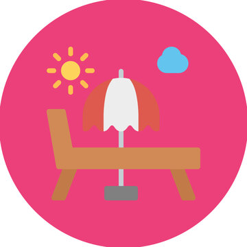 recommend clip art: Sunbed icon vector image. Can be used for Water Park.